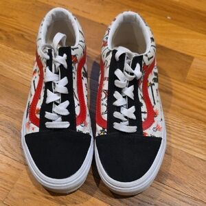 Vans Stranger Things Red and Black Graphic Sneakers